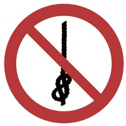Knoten von Seilen verboten...